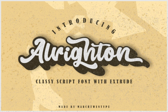 Alrighton: A Bold Handwritten Font for Craft Creations