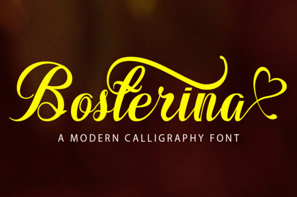 Bosterina: A Sweet Script Font for Handmade Creations