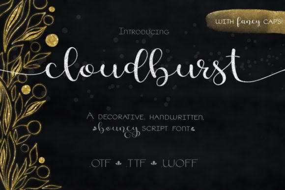 Cloudburst Font for Web Design and Branding