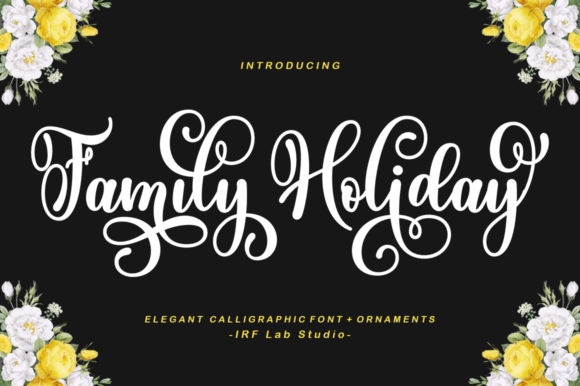 Family Holiday Font for Handmade and Commercial Crafts